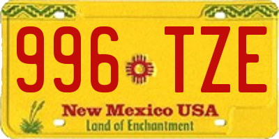 NM license plate 996TZE