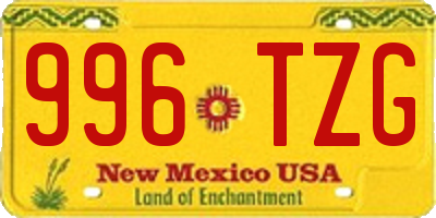 NM license plate 996TZG