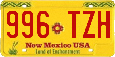 NM license plate 996TZH