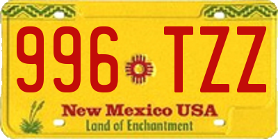 NM license plate 996TZZ