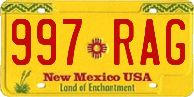 NM license plate 997RAG