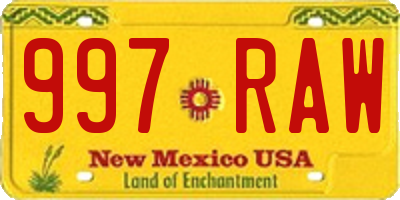 NM license plate 997RAW