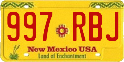 NM license plate 997RBJ