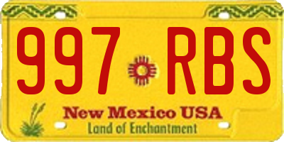 NM license plate 997RBS