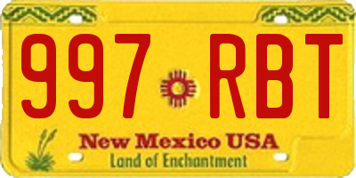 NM license plate 997RBT