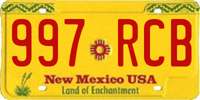 NM license plate 997RCB