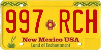 NM license plate 997RCH