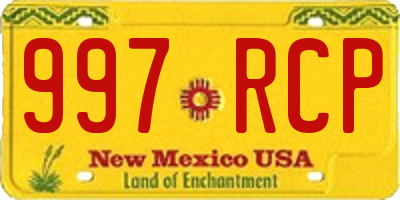 NM license plate 997RCP