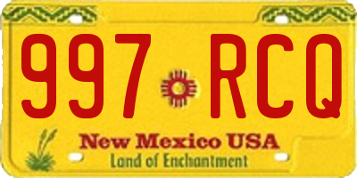 NM license plate 997RCQ