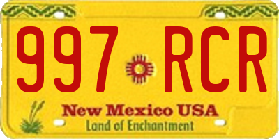 NM license plate 997RCR