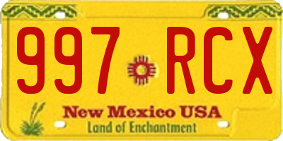 NM license plate 997RCX
