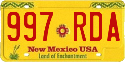 NM license plate 997RDA