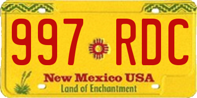 NM license plate 997RDC
