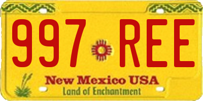 NM license plate 997REE