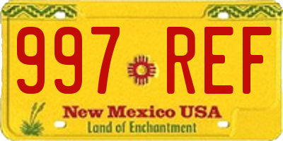 NM license plate 997REF