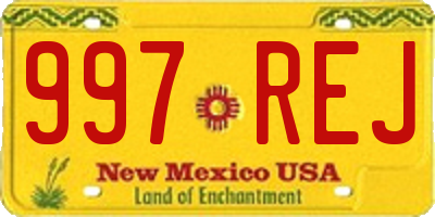 NM license plate 997REJ