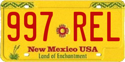 NM license plate 997REL
