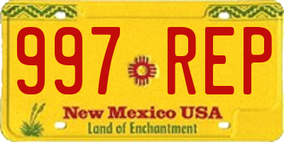 NM license plate 997REP