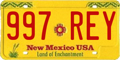 NM license plate 997REY