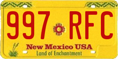NM license plate 997RFC