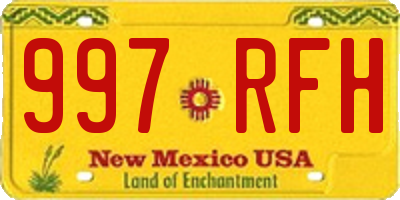 NM license plate 997RFH