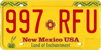 NM license plate 997RFU