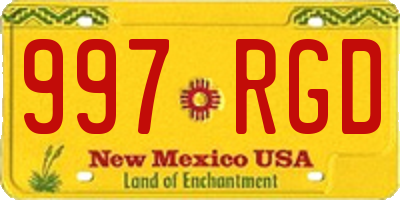 NM license plate 997RGD