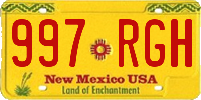 NM license plate 997RGH