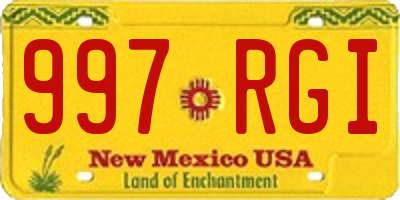 NM license plate 997RGI
