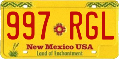NM license plate 997RGL