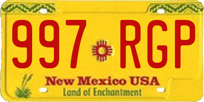 NM license plate 997RGP