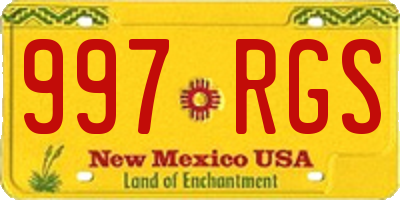 NM license plate 997RGS