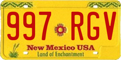 NM license plate 997RGV