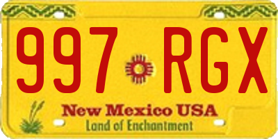NM license plate 997RGX