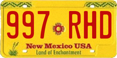 NM license plate 997RHD