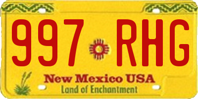 NM license plate 997RHG