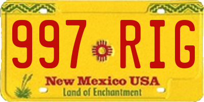 NM license plate 997RIG