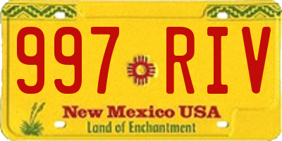 NM license plate 997RIV