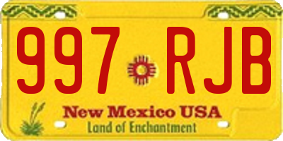 NM license plate 997RJB