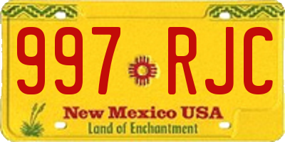 NM license plate 997RJC