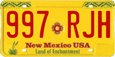 NM license plate 997RJH