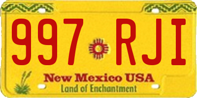NM license plate 997RJI