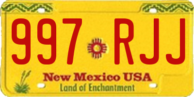 NM license plate 997RJJ