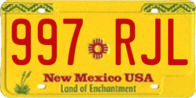 NM license plate 997RJL