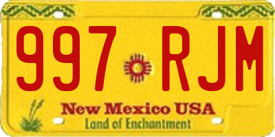 NM license plate 997RJM