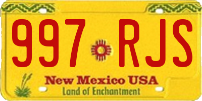 NM license plate 997RJS
