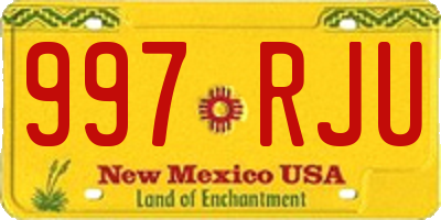 NM license plate 997RJU