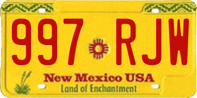 NM license plate 997RJW