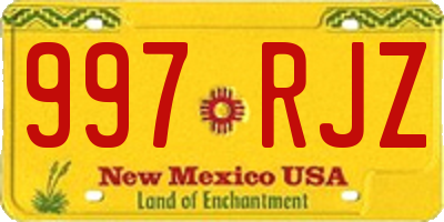 NM license plate 997RJZ