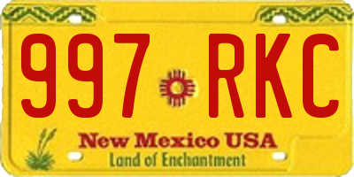NM license plate 997RKC